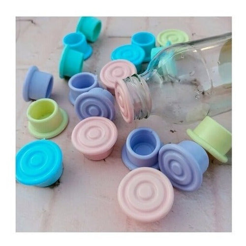 Tapa De Silicona Para Botella En Colores Pastel! 3