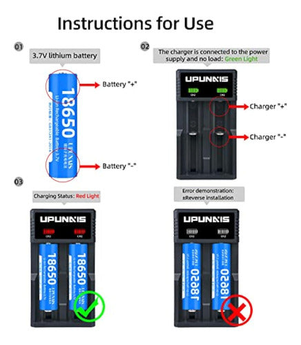 WANGDAJIEDIAN 18650 Lithium Ion Battery Charger with 2 Bays 2