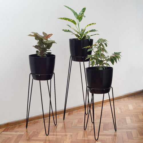 Nordic Iron Plant Stand 60 cm Tall + Pot N 22 7