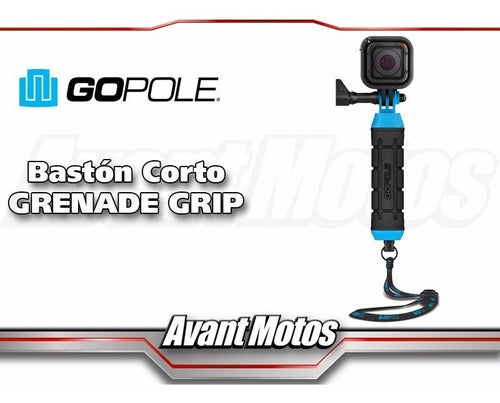 Baston Para Camara Gopro Grenade Azul Gopole Avant Motos 1