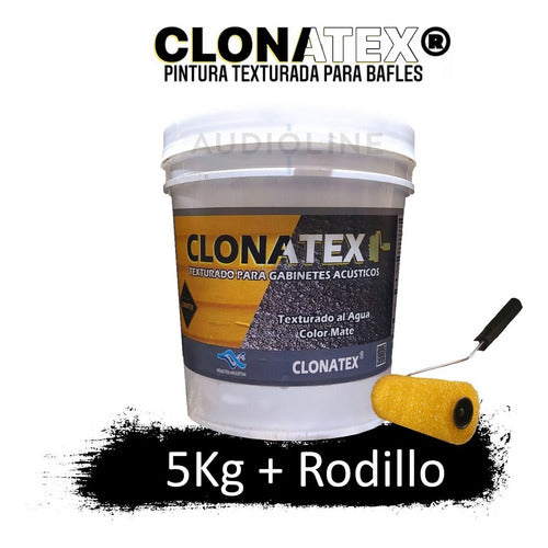 Texturado Para Bafles 5 Kilos + Rodillo De Texturar Clonatex 0