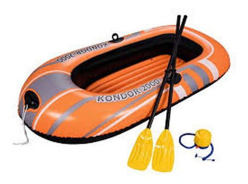 Bote Inflable Con Remos Kondor 2000 Bestaway 1