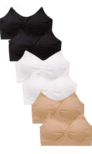 Set of 2 Sports Bra Tops with Extra Large Sizes and Removable Padding 0