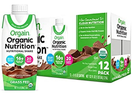 Orgain Nutricion Organica Batido Cremoso De Chocolate Dulce 0