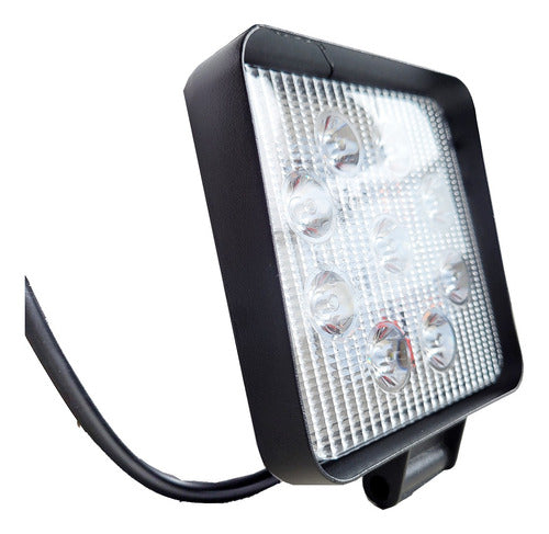 Square LED Spotlight 27W - Set of 2 - 4x4 Off Road Boat Agro Bar 3