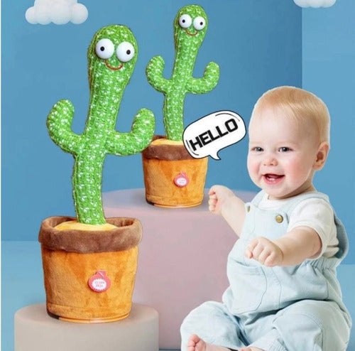 Dancing Singing Cactus Toy with Voice Repeat and Lights - TikTok 2
