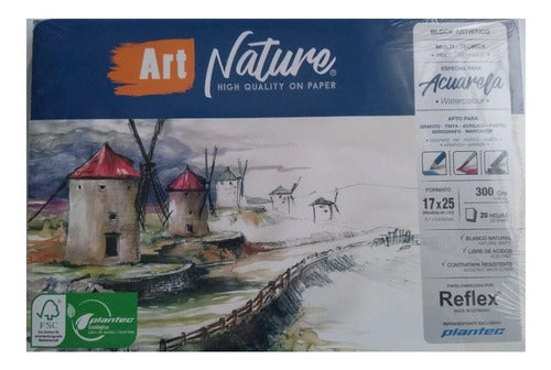 Plantec Block Plantec Art Nature 17x25 300g 20 Hojas Arte Acuarela 0