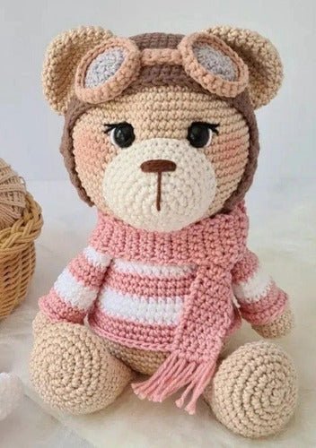 Amigurumi Pattern: Aviator Bear Set for Newborns 0