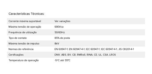 Kit C/ 2 Contator 65a Bobina 220vca Contato Auxiliar 1na+1nf 1