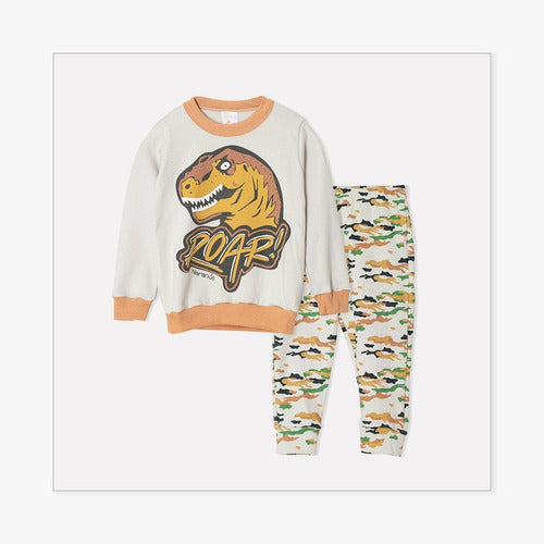 Boys' Orange Long Sleeve Pajama 10 to 16 Art.22 0