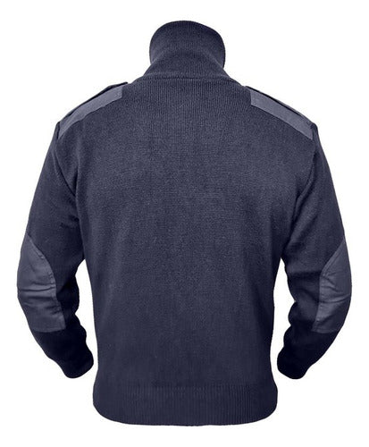 Tactical Lined Knitted Sweater with High Neck Zipper 5