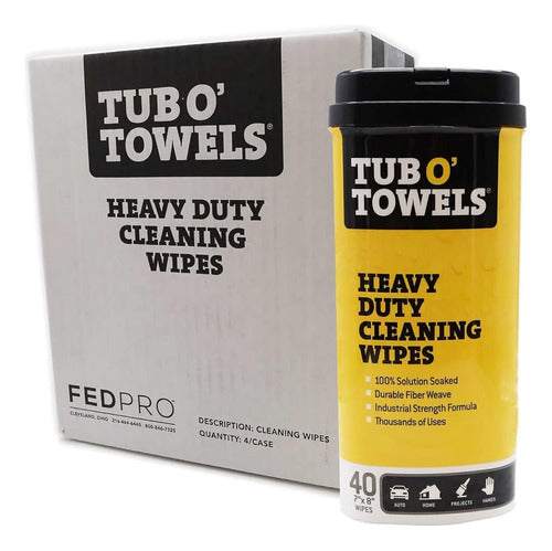 Toallitas Limpiadoras Tub O' Towels Heavy Duty, 7  X 8 , Toa 0