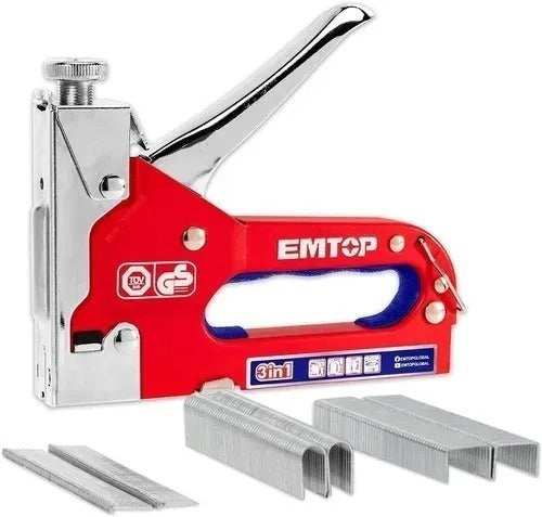 Engrampadora Clavadora Manual 3 En 1 Ajustable Emtop Prof 0