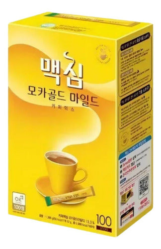 Maxim Korean Mocha Gold Mild Coffee - Box of 100 Sachets 12g Each 0