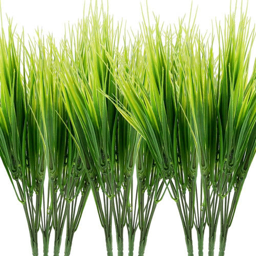 Omldggr 12 Pack Artificial Plants Plastic Grass 0