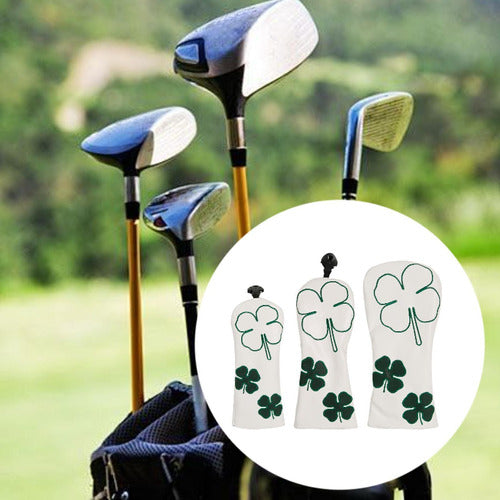 3pcs Golf Wood Headcover Golf Wood Head Cover Portátil Anti 7