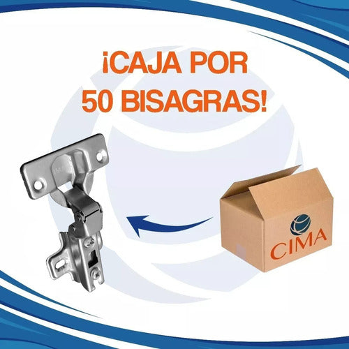 Cima Caja Bisagra 35mm Codo 9 X50 Unidades Mueble Madera 5