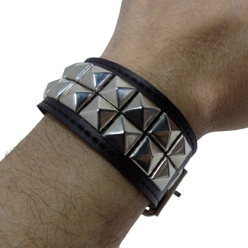 Studded Leather Wristband - Rocker Style Bracelet 0