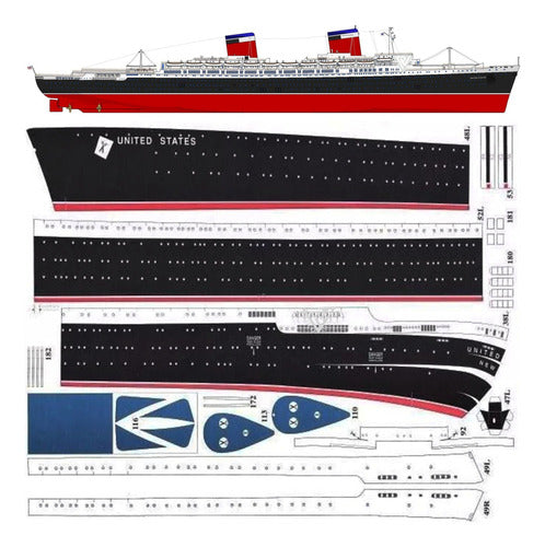 Model PaperCraft SS United States 1:400 Papercraft (Shipping by Email) 0