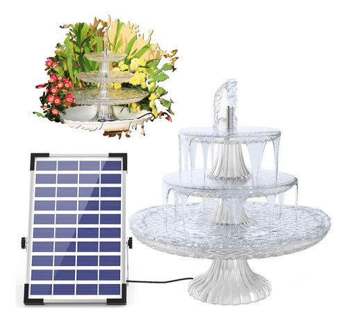 Aisitin 3 Tier Bird Bath with 5.5W Solar Pump 0