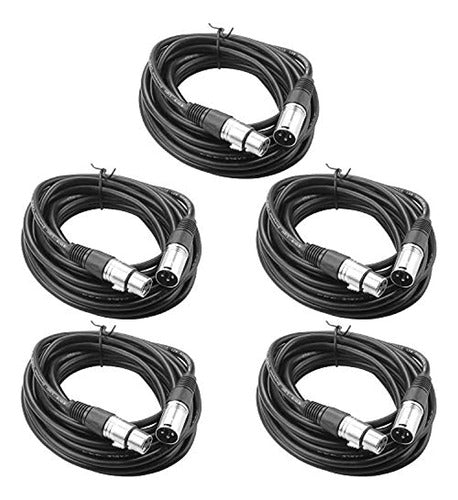 ABuff 20 Ft XLR Cable Pack of 5, Profession Balanced 0