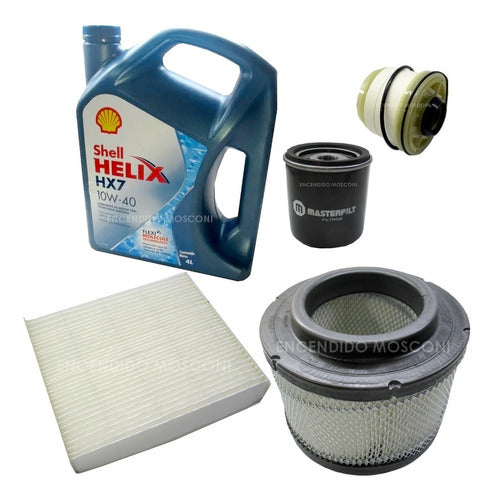 Kit Service Filters and Shell Oil for Toyota Hilux SW4 3.0 2.5 0
