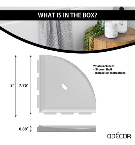 Questech Decor - Estante Esquinero De Ducha, Con Tapa Para U 4