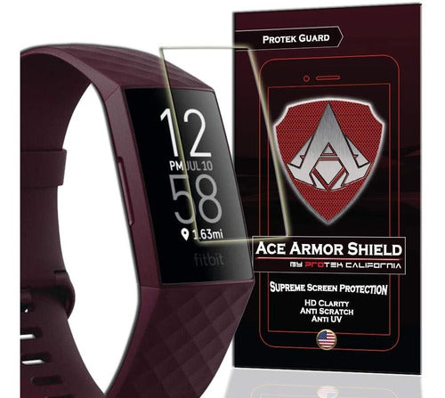 Ace Armor Shield (Pack of 8) Screen Protector for Fitbit Charge 4 - Waterproof HD 0