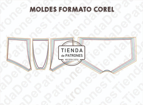 TIENDA DE PATRONES Molde Patrón Coreldraw Calzoncillo Boxer Hombre Del S Al 2xl 1