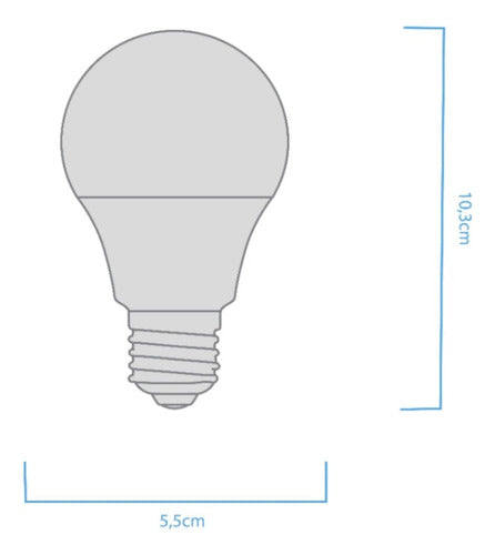 Macroled Pack of 10 Opal Led Bulbs A55 6.5W Warm White 220V 3