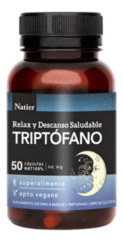 Natier Triptófano Relax Relaxing Rest 50 Capsules 0