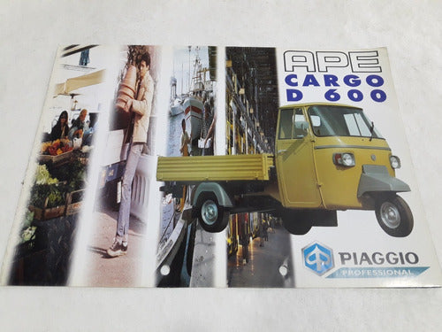 Piaggio Ape Cargo D 600 Original Brochure 0