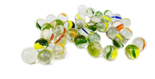 Pack of 100 Glass Marbles Balls Canicas Kaosimport 3