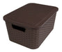 RUPOR SRL Medium Rattan-Look Plastic Storage Baskets Pack of 3 0