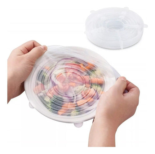 MCR-STORE Multi-Purpose Silicone Lids Set of 6 Adjustable for Fruits and Vegetables 3