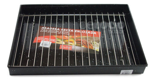 Jovifel Asadera Enlozada Rectangular Con Rejilla Nº6 - 30x40 Cm 1