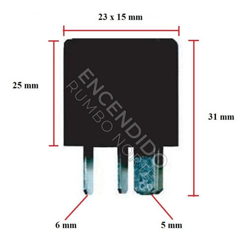 CRI:FA Micro Relay Universal Refor. 12V 40A 5 Terminales P/ Acc. 1