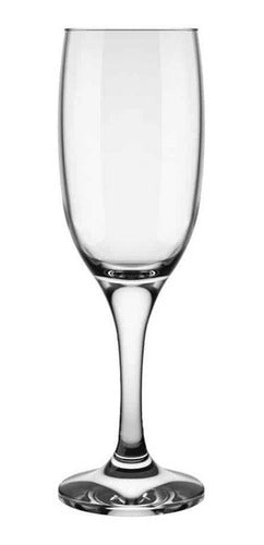 Set of 6 Nadir 210ml Glass Windsor Flute Toast Cups 0
