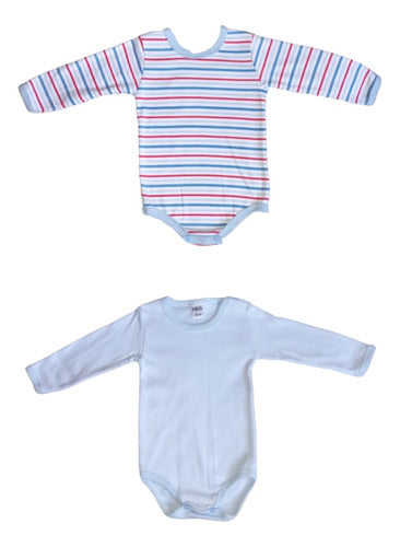 H&G Long Sleeve Baby Bodysuit Set - 6 Months - 100% Cotton 0