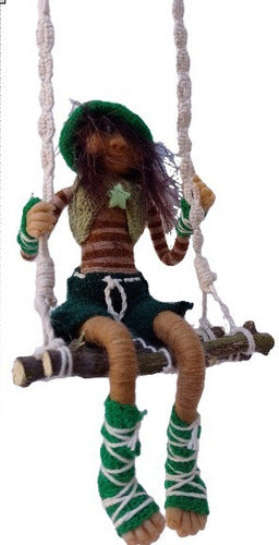 Handcrafted Decorative Elf on Hammock 0