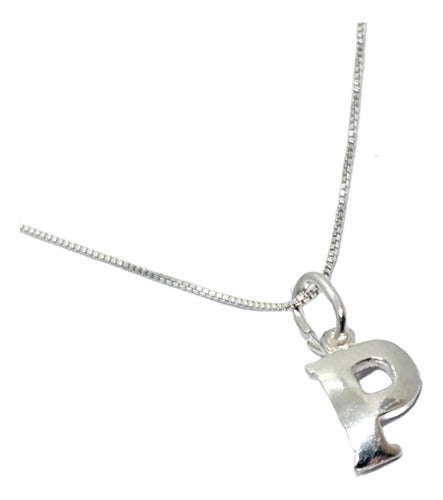 925 Silver Initial Letter Necklace 26