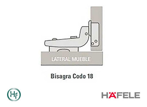 Bisagra Codo 18 Hafele Cazoleta 35mm Para Mueble Atornillar 2