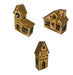 Set of 3 Miniature Dollhouse Christmas Fibrofacil Houses 0