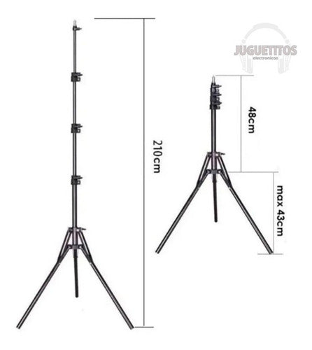 Aluminum Extendable Tripod up to 210 cm with Phone Holder 4