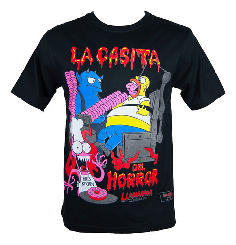 Homero Simpson Cotton T-shirt Hell The Horror House 0