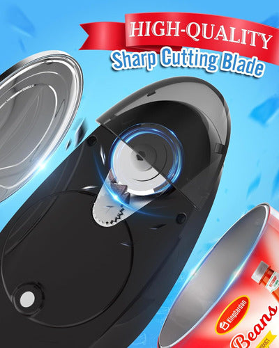 KingGardan Automatic One-Touch Can Opener for All Sizes, Black 4