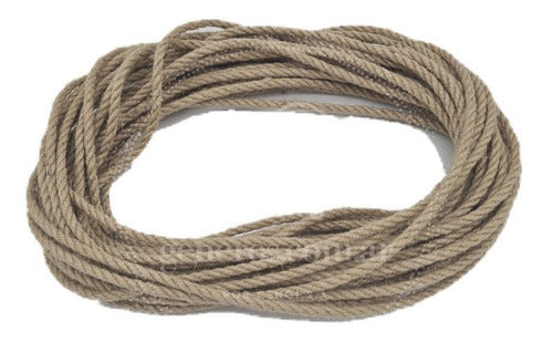 6mm x 20m Jute Rope - 100% Natural Fiber, 3 Strand Twisted Cord for Crafting and Gardening 0