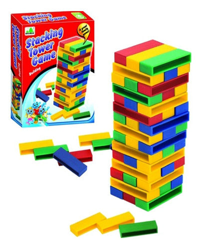 Juego De Mesa Jenga De Colores 0