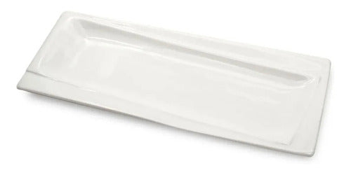 Bazar Curved Sushi Platter 30 X 11 Cm Premium Porcelain 0