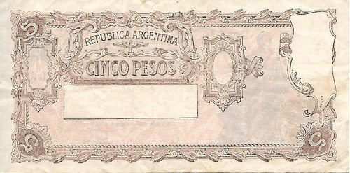 Bottero 1865 $ 5 Serie Del Progreso Serie G Mb+  Palermo 1